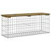 vidaXL Banc de jardin design gabion 103x31,5x42cm bois de pin impr&eacute;gn&eacute;