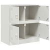 vidaXL Buffet blanc 67x39x73 cm acier