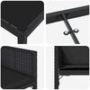 vidaXL Ensemble de salle &agrave; manger pour jardin 5 pcs Noir polyrotin