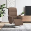 vidaXL Fauteuil inclinable avec repose-pieds marron tissu