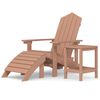 vidaXL Chaise de jardin Adirondack repose-pied table PEHD Marron
