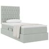 vidaXL Lit avec rangement et matelas Gris clair 90 x 190 cm Velours
