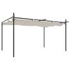vidaXL Pergola avec toit rétractable crème 395x292x230 cm