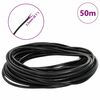 vidaXL Corde en Cuir Noir Ø2,5 mm x 50 m Cuir