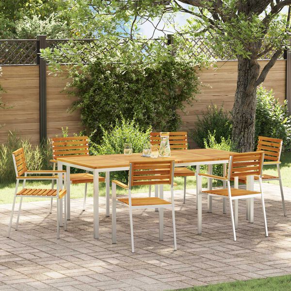 vidaXL Ensemble de salle à manger pour jardin 7 pcs