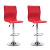 vidaXL Tabourets de bar lot de 2 rouge similicuir