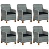 vidaXL Ensemble &agrave; manger de jardin 9 pcs Gris clair