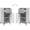 vidaXL Ensemble de mobilier de salle de bain 2 pcs Gris Sonoma