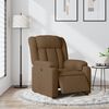 vidaXL Fauteuil inclinable &eacute;lectrique Marron Tissu