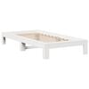 vidaXL Cadre de lit sans matelas blanc 75x190 cm bois de pin massif