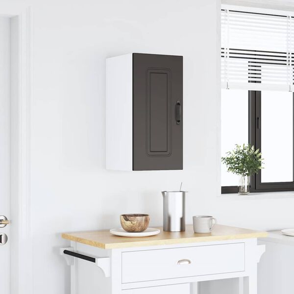 vidaXL Armoire murale de cuisine Kalmar noir bois d'ing&eacute;nierie