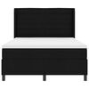 vidaXL Lit &agrave; ressorts avec matelas Noir 200 x 160 cm tissu