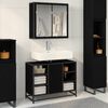 vidaXL Ensemble de mobilier de salle de bain 2 pcs Ch&ecirc;ne noir