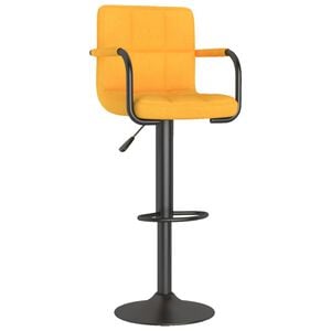 vidaXL Tabouret de bar Jaune moutarde Tissu