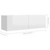 vidaXL Meubles TV 4 pcs Blanc brillant 100x30x30 cm Bois d'ingénierie