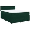 vidaXL Sommier &agrave; lattes de lit et matelas Vert fonc&eacute; 140x190cm Velours