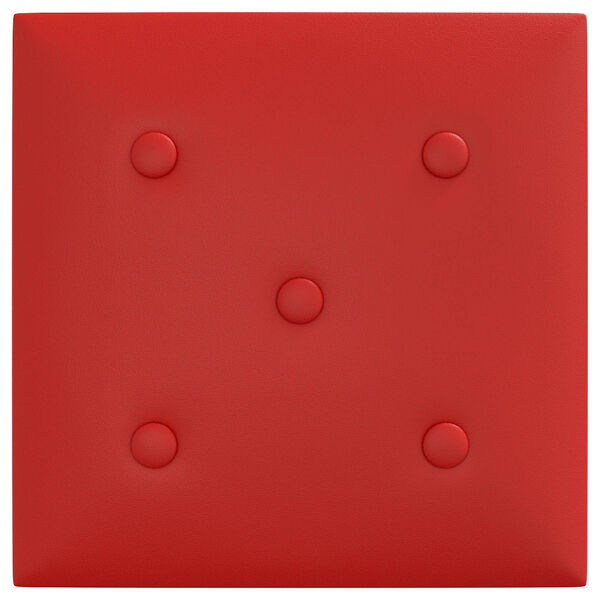 vidaXL T&ecirc;te de lit murale 12 pcs Bordeaux 30 x 30 cm Simili cuir