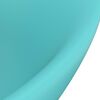 vidaXL Lavabo ovale &agrave; trop-plein Vert clair mat 58,5x39 cm C&eacute;ramique