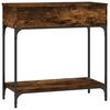 vidaXL Table console chêne fumé 75x34,5x75 cm bois d'ingénierie