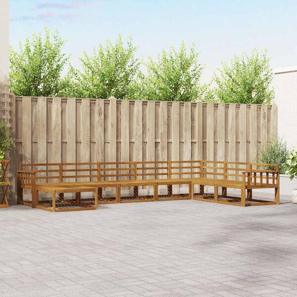 vidaXL Ensemble de canap&eacute;s d'ext&eacute;rieur 8 pcs Naturel