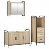vidaXL Ensemble d'armoire de salle de bain 3 pc Ch&ecirc;ne Sonoma