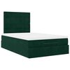 vidaXL Cadre de lit ottoman avec matelas vert fonc&eacute; 120x190 cm velours
