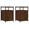 vidaXL Tables de chevet 2pcs Ch&ecirc;ne marron 40x42x60cm Bois d'ing&eacute;nierie