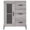 vidaXL Buffet haut Sonoma gris 69,5x34x180 cm Bois d'ing&eacute;nierie