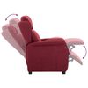 vidaXL Fauteuil inclinable Rouge bordeaux 67.5 x 93.5 x 101.5 cm tissu