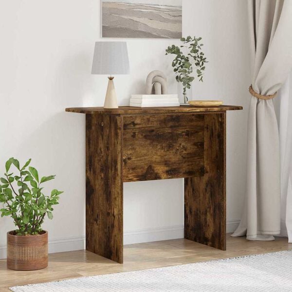 vidaXL Table console Ch&ecirc;ne fum&eacute; 93 x 40 x 75 cm Bois d'ing&eacute;nierie