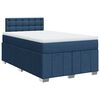 vidaXL Sommier &agrave; lattes de lit avec matelas Bleu 120x200 cm Tissu