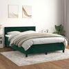 vidaXL Sommier &agrave; lattes de lit et matelas Vert fonc&eacute; 140x190cm Velours