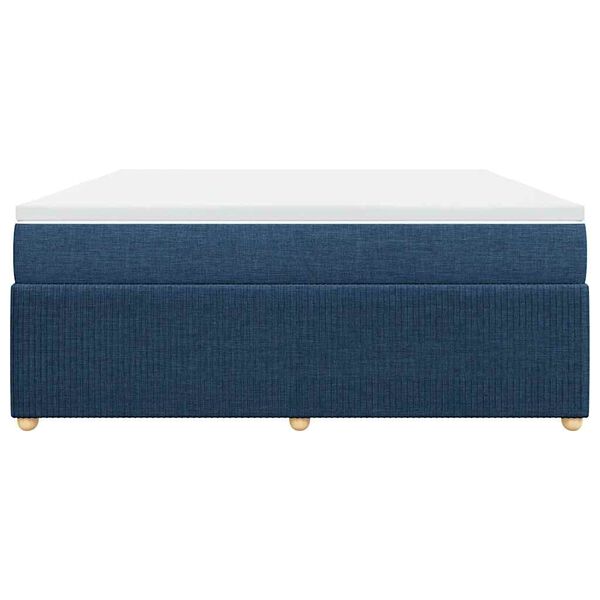 vidaXL Sommier &agrave; lattes de lit avec matelas Bleu 180x200 cm Tissu