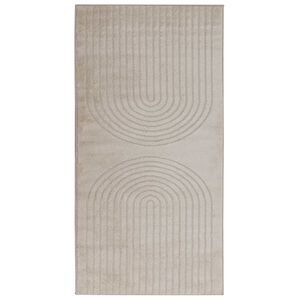 vidaXL Tapis d'int&eacute;rieur GALATI Beige 80 x 150 cm Polyester