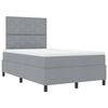 vidaXL Lit &agrave; ressorts avec matelas Gris clair 120 x 190 cm tissu