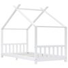 vidaXL Cadre de lit d'enfant Blanc Bois de pin massif 90 x 200 cm