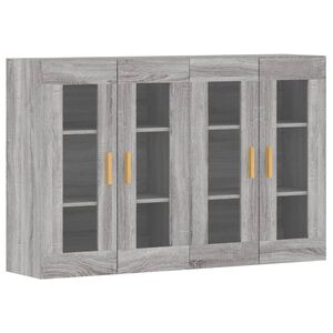 vidaXL Armoires murales 2 pcs sonoma gris bois d'ing&eacute;nierie
