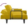 vidaXL Canap&eacute;-lit avec accoudoirs jaune velours