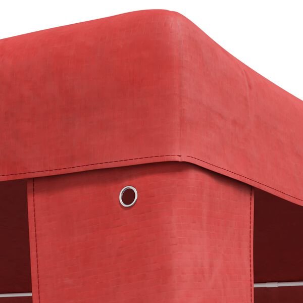 vidaXL Tente de f&ecirc;te Rouge 600 x 300 x 255 cm PE et acier