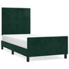 vidaXL Cadre de lit sans matelas vert fonc&eacute; 90x200 cm velours