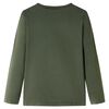 T-shirt enfants &agrave; manches longues kaki 128