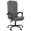 vidaXL Fauteuil de massage inclinable de bureau gris similicuir