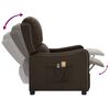 vidaXL Fauteuil électrique de massage Marron foncé Tissu