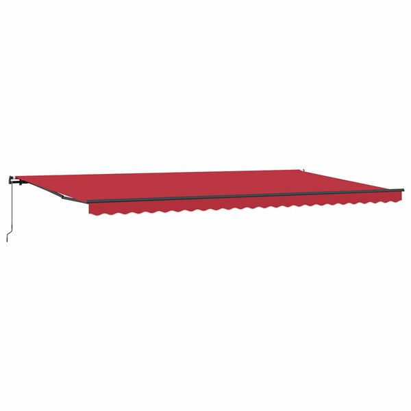 vidaXL Auvent R&eacute;tractable Rouge 600 &times; 350 cm Polyester et Acier