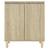 vidaXL Buffet avec pieds en bois Chêne sonoma Bois d'ingénierie