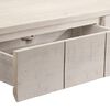 vidaXL Table console blanc 110x35x75 cm bois de manguier solide