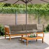 vidaXL Canap&eacute;s d'angle palette de jardin et coussins 2 pcs bois acacia