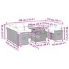 vidaXL Salon de jardin avec coussins 10 pcs gris r&eacute;sine tress&eacute;e acacia
