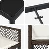 vidaXL Ensemble de salle &agrave; manger pour jardin 9 pcs Marron polyrotin