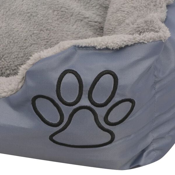 vidaXL Lit pour chiens avec coussin rembourr&eacute; Taille XL Gris